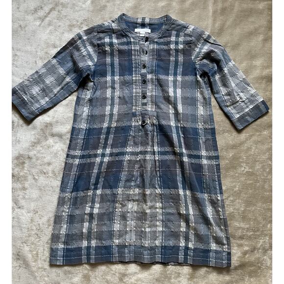 Burberry Girls' Check Print Light Blue Tunic Shirt Dress Size 16Y/140 Cm - Picture 4 of 12